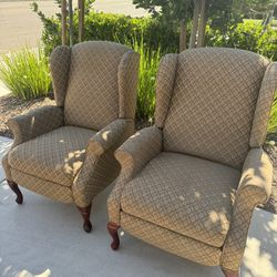 (2) Accent Reclining Chairs 