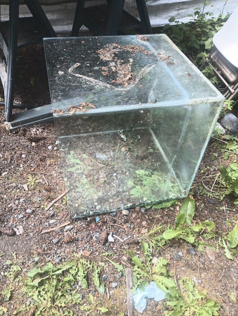 24" Cube Tank Tempered Glass