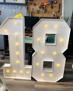 18 number light up backdrop