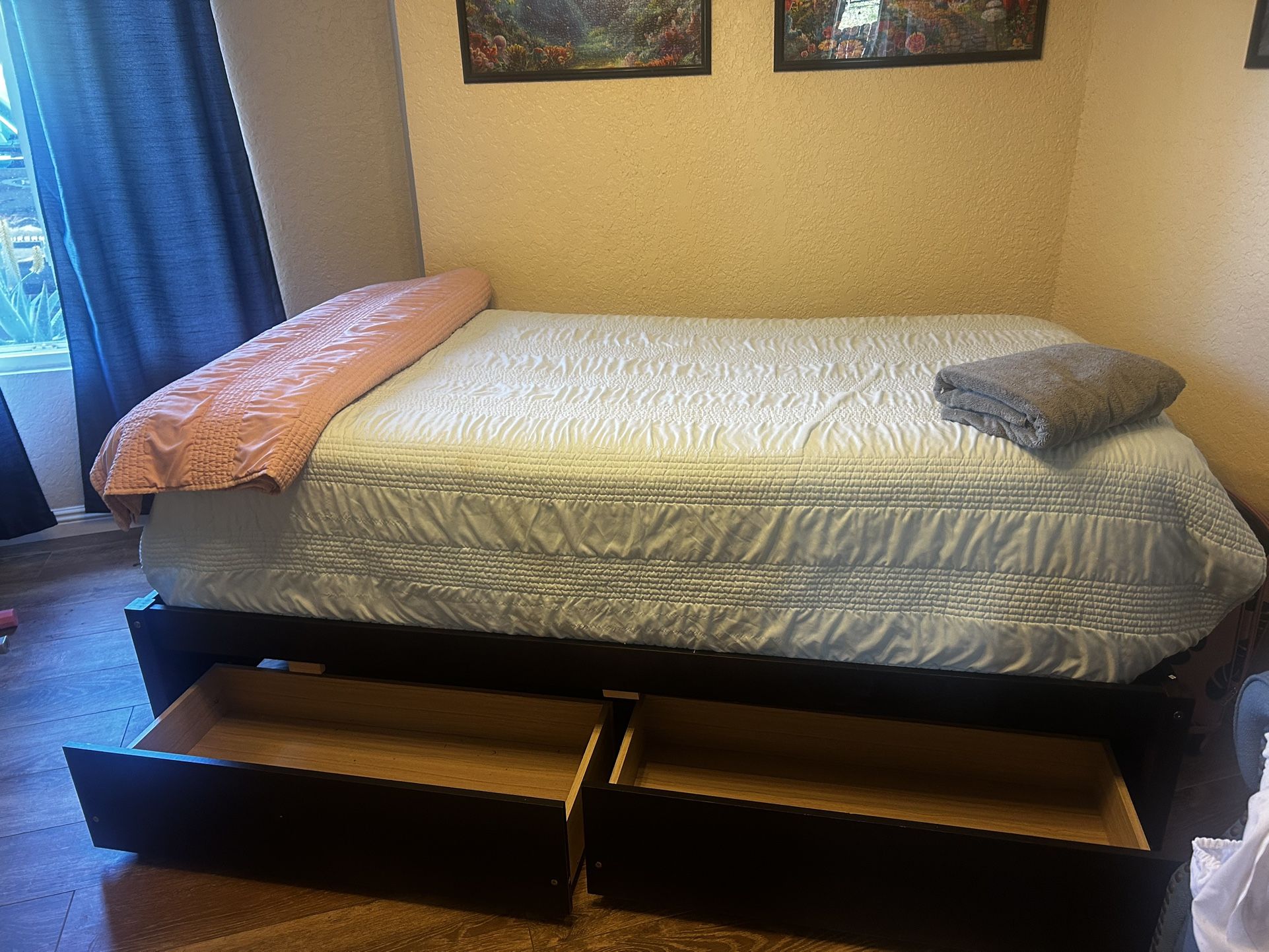 Bed Frame With Storage Drawers