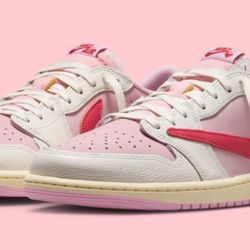 Air Jordan 1 Low x Travis Scott (Shy Pink & Tropical Pink), Men’s Size: 8.5