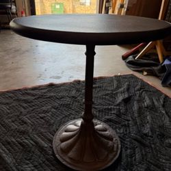 Restoration Hardware Iron 20th C. Chrysanthemum Brasserie Table.