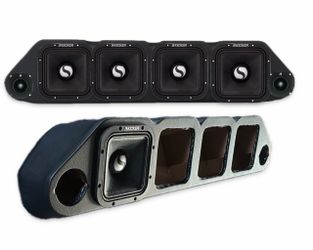 ROOF RACK SPEAKER WITH 4 kicker st 7” MIDRANGE SPEAKERS AND BULLET TWEETERS