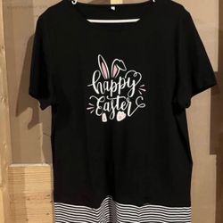 Women’s XL short sleeve Easter tunic, NEW