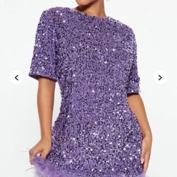 Small - Purple Glitter Dress