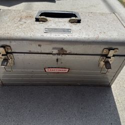 Vintage Craftsman 18" Steel Metal Tool Box 