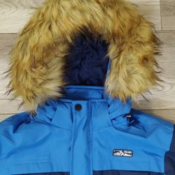 Wantdo Boy's Blue Winter Jacket Coat Waterproof Parka Fur Hood Snow Jacket SZ8