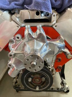 Big block Chevy polished water pump