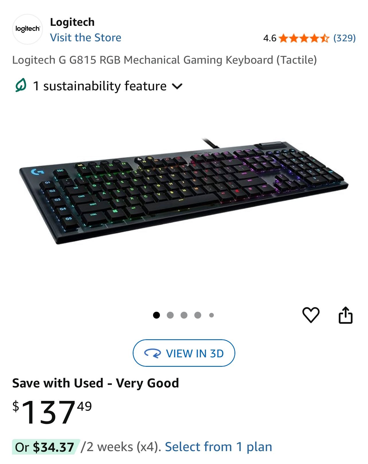 Logitech mechanical keyboard G815