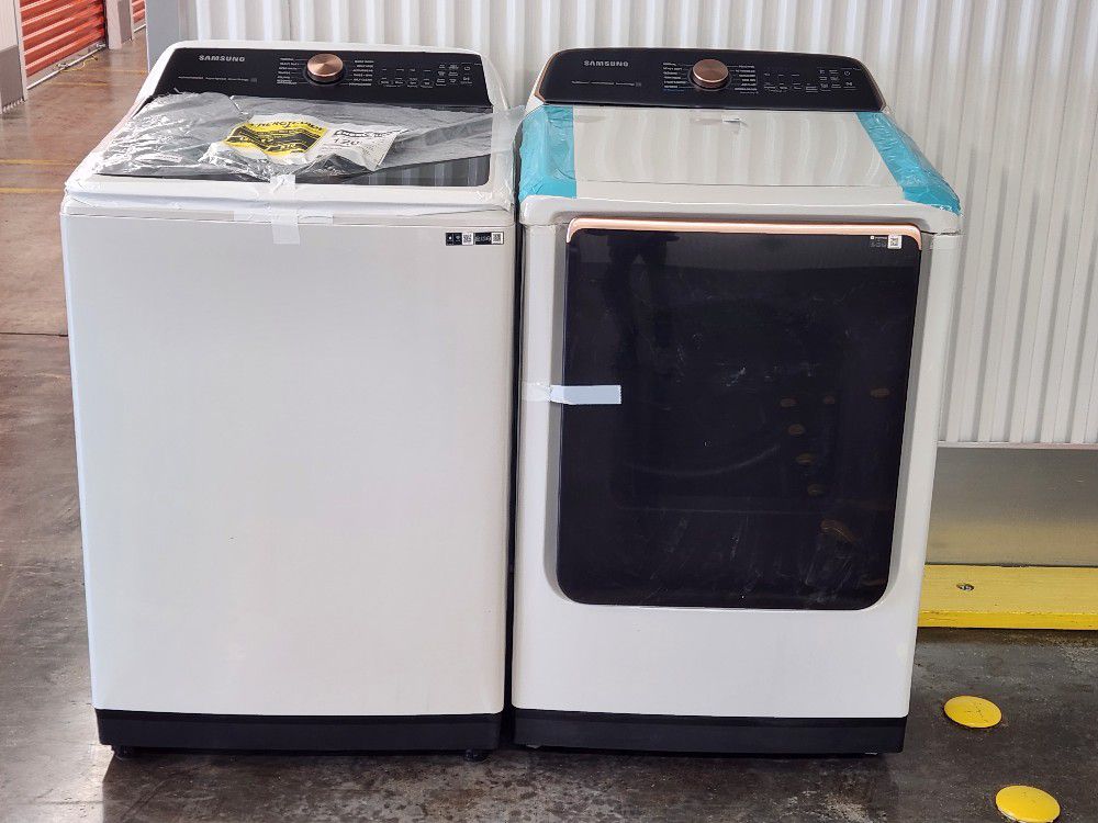 SAMSUNG TOP LOAD WASHER AND DRYER 