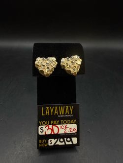 Nugget heart earrings