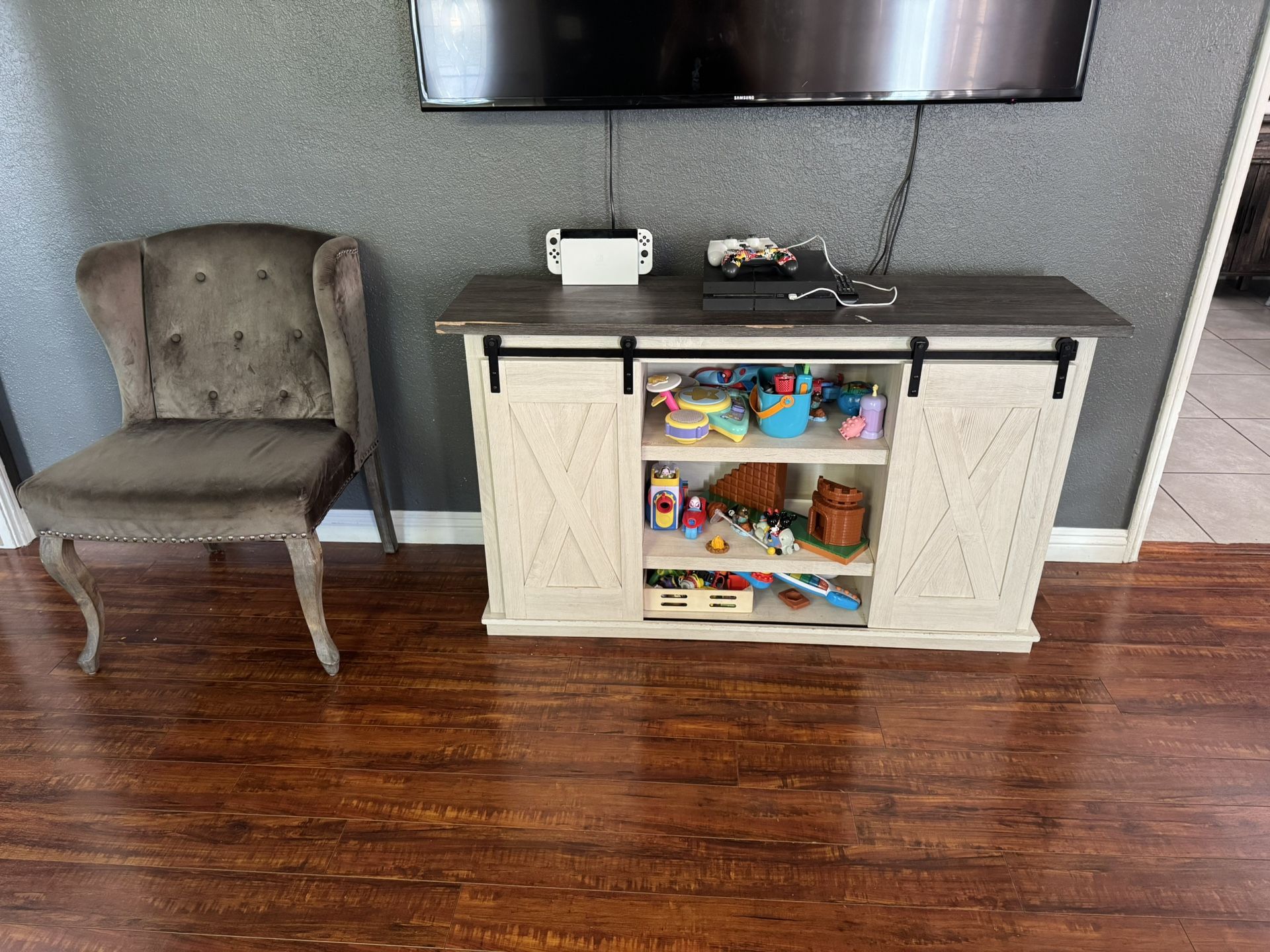 White Farmhouse Console Table