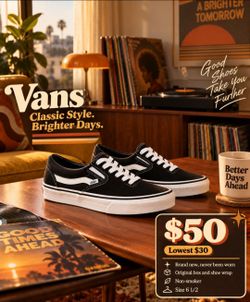 Vans Era Black White Low-Top Sneakers