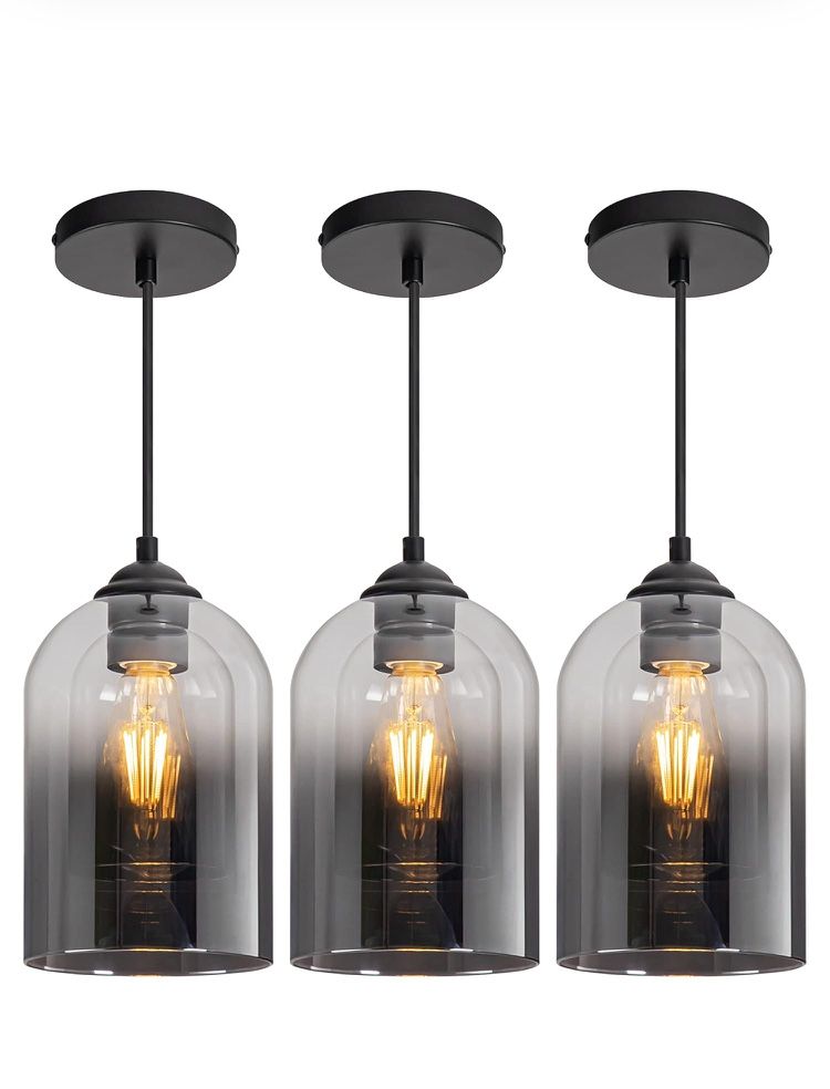 Black Glass Pendant Light