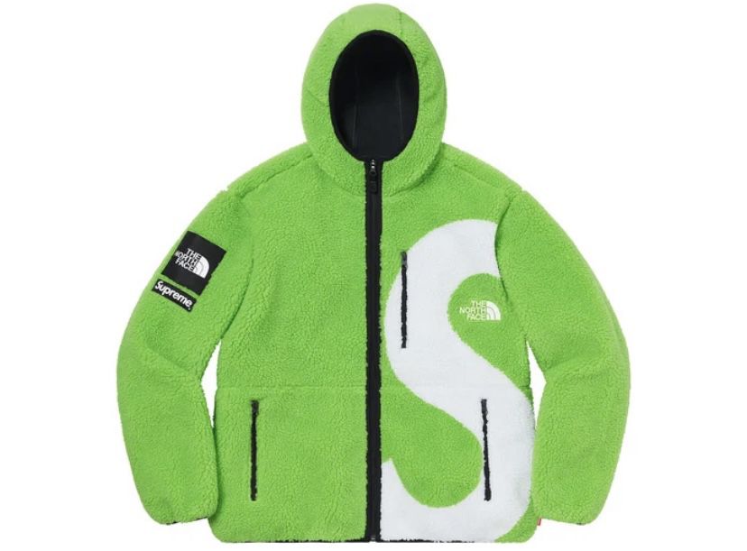 Supreme The North Face S Logo Fleece Jacket Lime Large