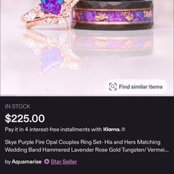 Fire Opal Wedding Bands