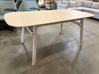 IKEA Voxlov Bamboo Dining Table with Bent Wood Accents