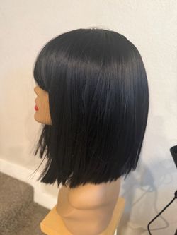 Black Bob Wig with Bangs brand new never used !!