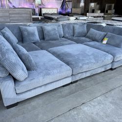 🛋️NEW!! Corduroy Sectional Sofa STILL IN BOX 📦 