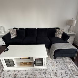 Black Velvet Sofa Only $189.99