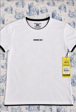 Members Only White Ringer T-Shirt Size M