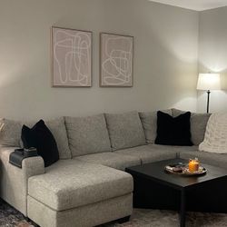 Large Grey Sectional Couch