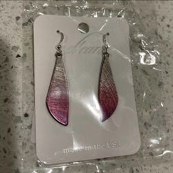 D’ears Brushed Aluminum Pink Ombre Earrings – Handmade in USA