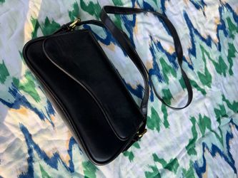 Black Leather Crossbody Shoulder Bag