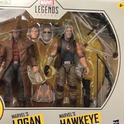 Marvel Legends Hawkeye and Logan X-Men Series Action Figure 2 Pack NIB In Hand🔥