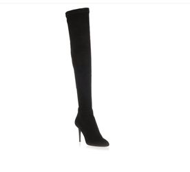 JIMMY CHOO Over The Knee Suede Leather Boots