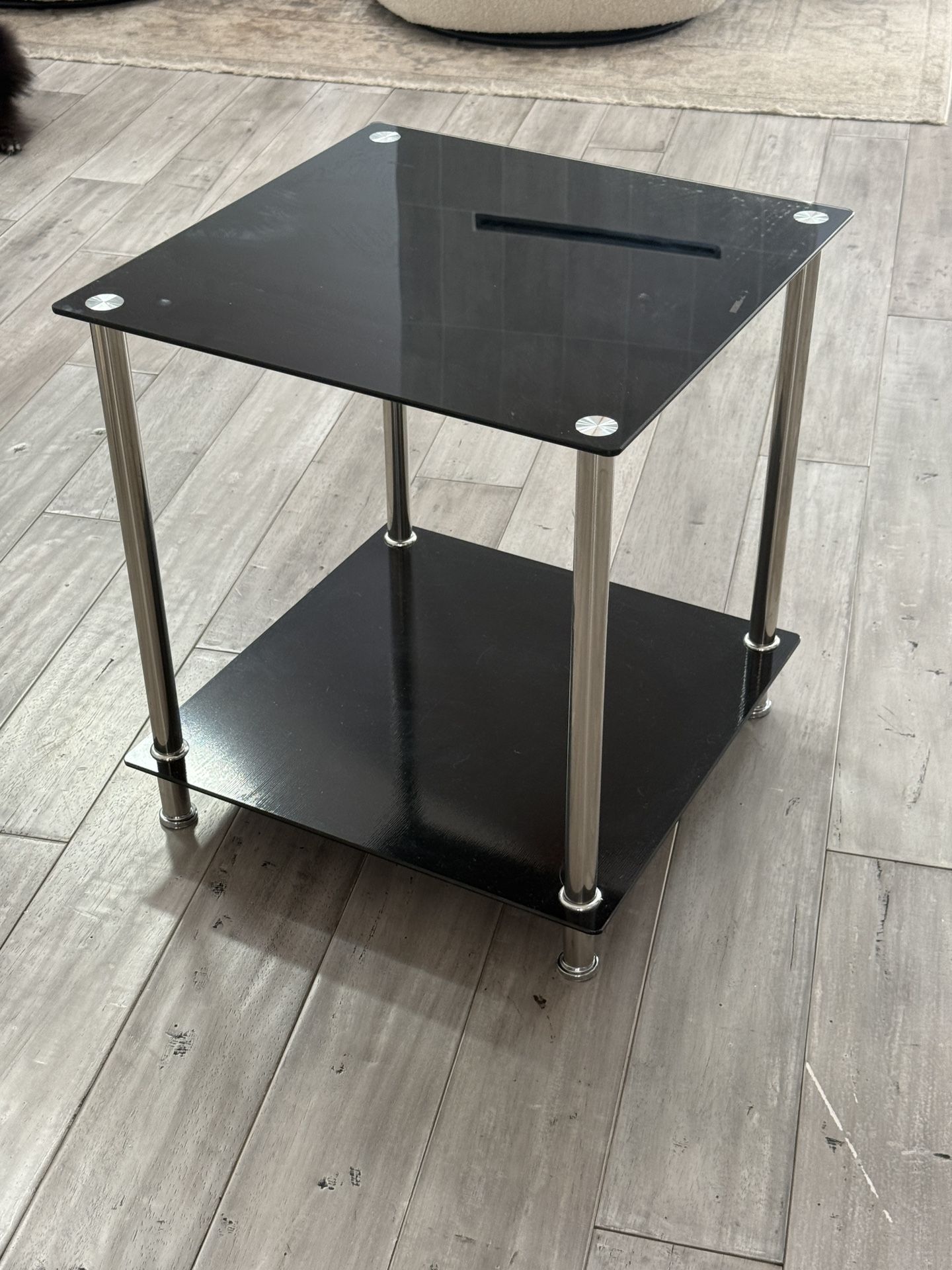 Glass End Table 