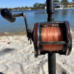 🎣🔥 Preowned Penn Senator 6/0 Reel with Mono & LMR Custom Made 6’ 20–50 lb Rod — Heavy Saltwater Rig! 🔥🎣