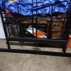 Full Size Rod Iron Bed. Headboard,Footboard And Frame