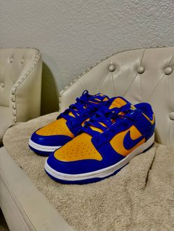 orange blue dunks size 12