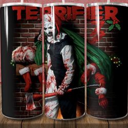 Art The Clown Santa Tumbler 20oz