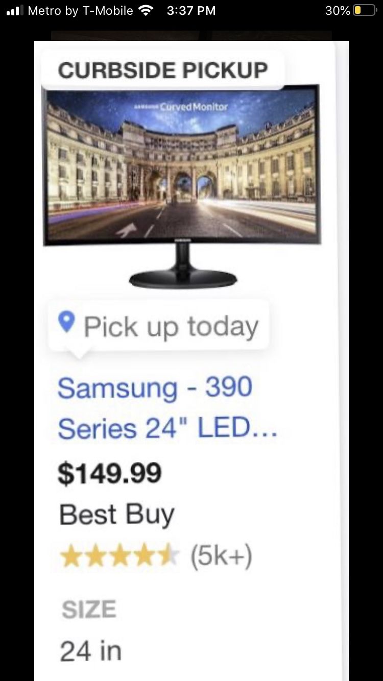 Samsung 24” curved monitor!