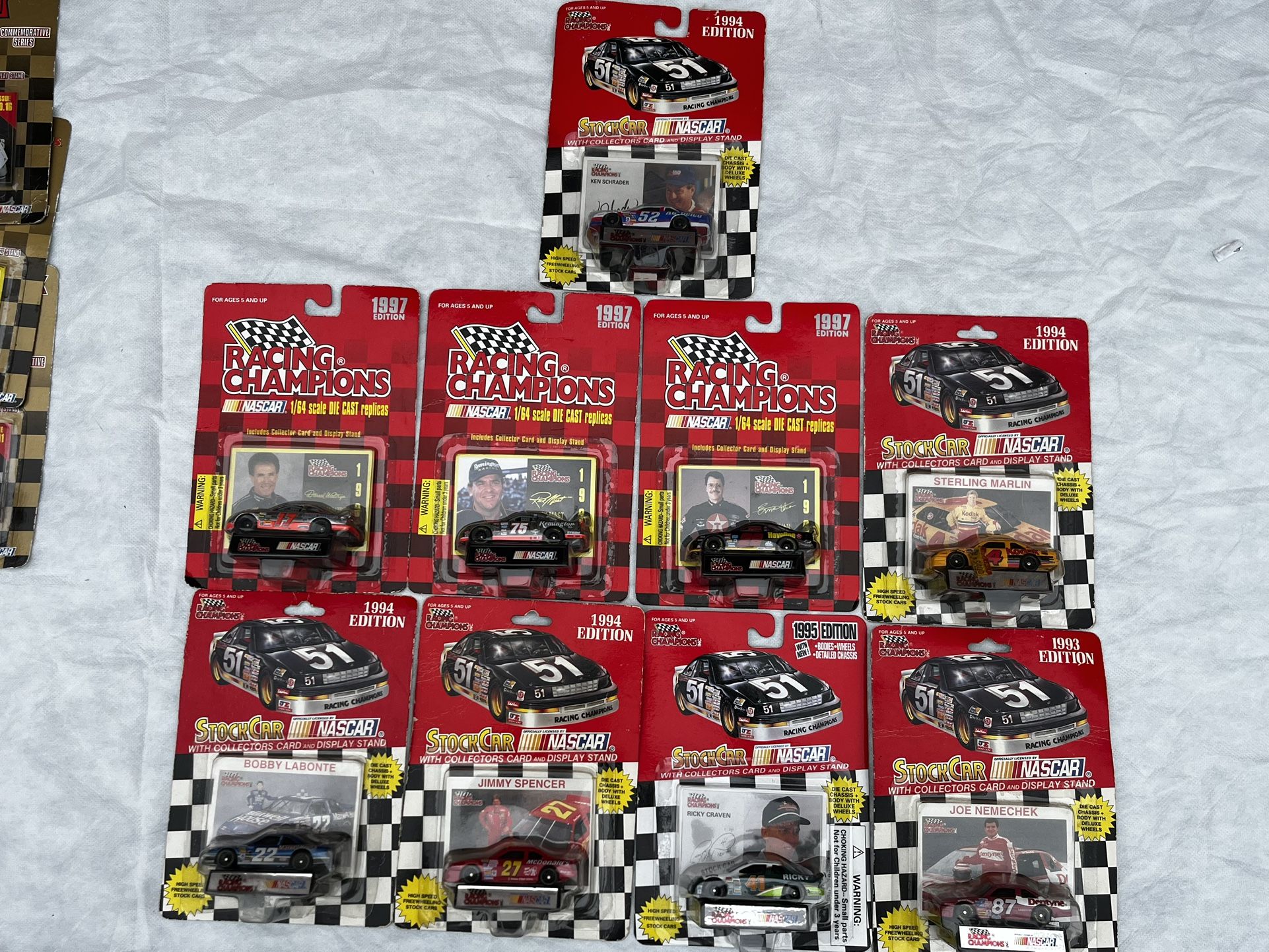 Lot of 9 NASCAR Diecast cars. (3) 1997 Racing Champions (4) Racing Champions Stock Car
