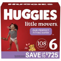 Huggies little movers diapers (choose your size)