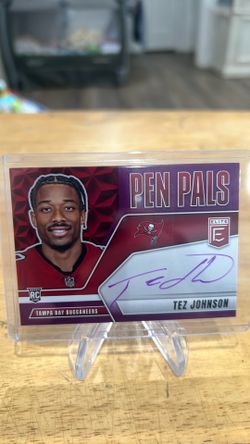 Tez Johnson 2025 Donruss Elite Pen Pals Purple Ink On Card Rookie Autograph
