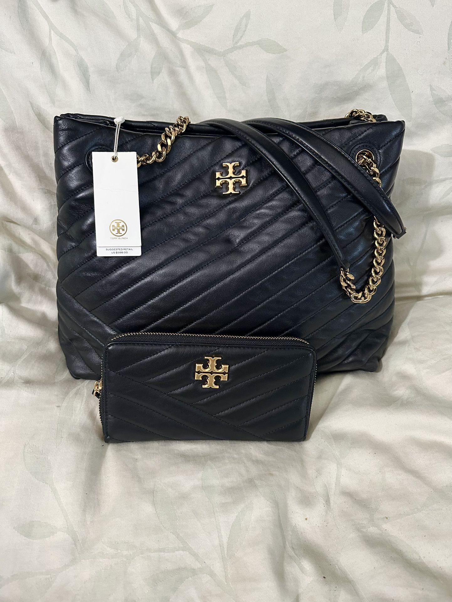 Tory Burch Kira Chevron Tote And Wallet