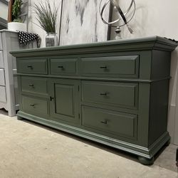 Green Solid Wood Dresser