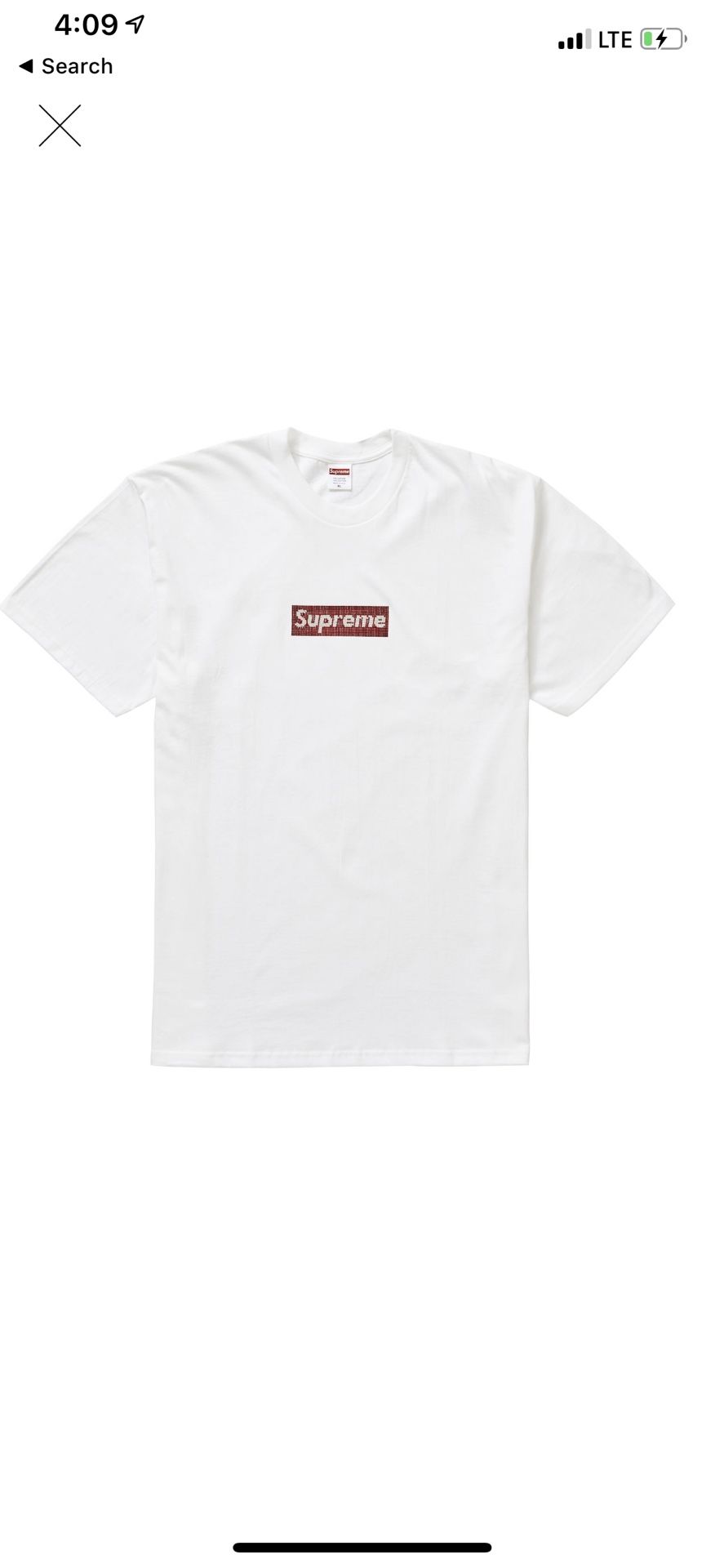 Supreme Swarovski Box Logo Tee Size Large