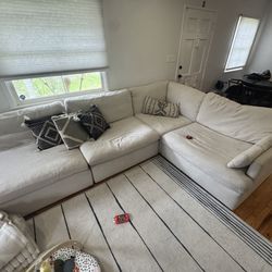 L Shaped Ivory Couch