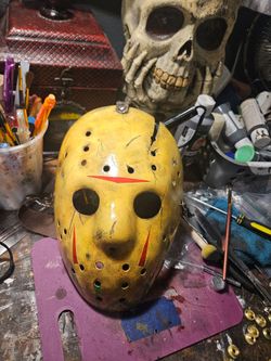 Part 8 Leather straps Jason Halloween Mask!!