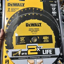 12” 40T DEWALT Circular Saw Blades X2