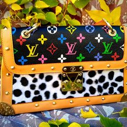 RARE -LOUIS VUITTON  POCHETTE Multicolor Monogram- Dalmatian Sac Rabat  Bag