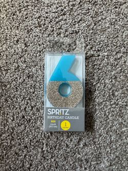 Spritz Number 6 Birthday Candle