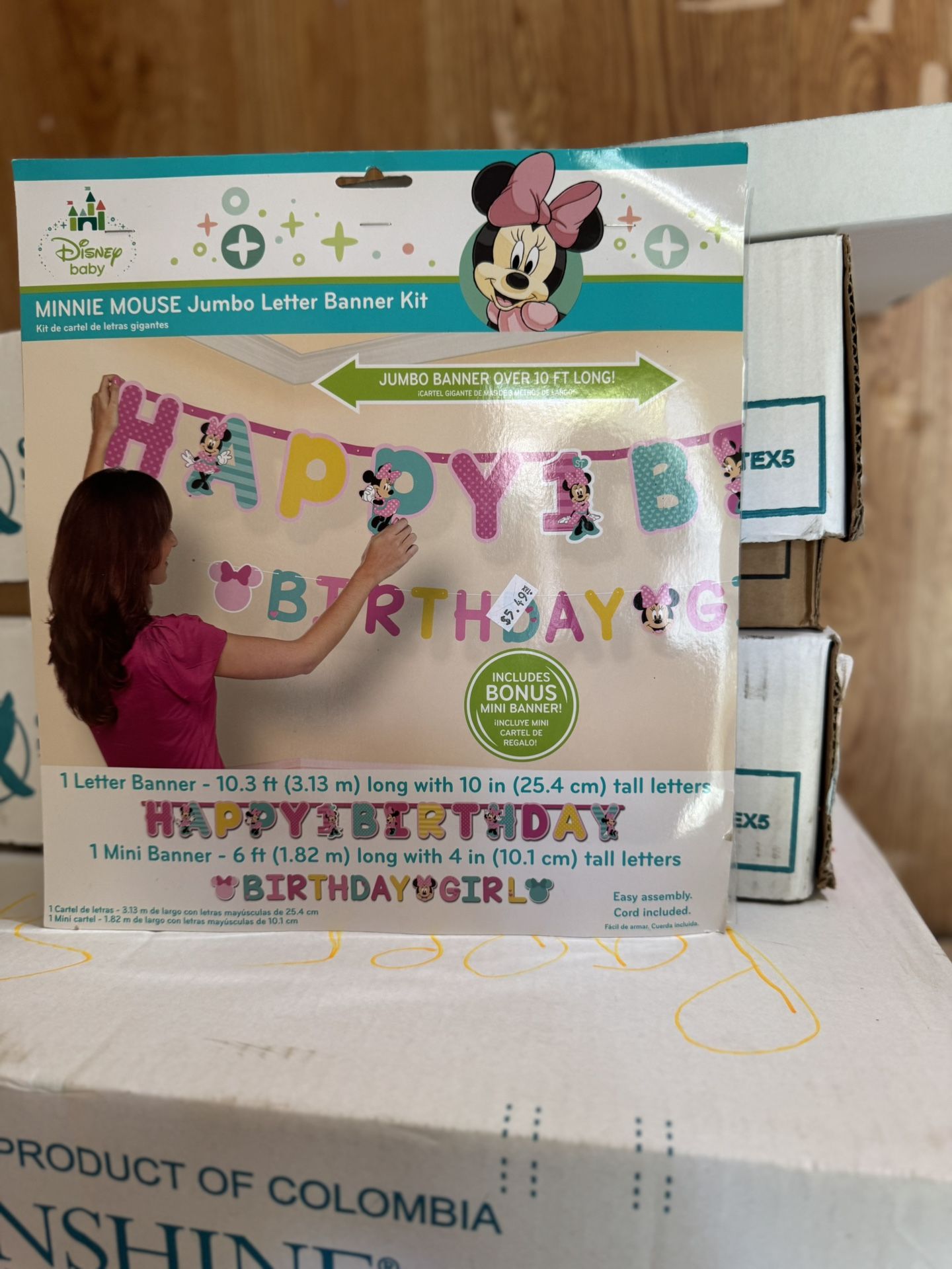 Minnie Mouse Happy Birthday Banner