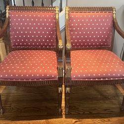 COUNCILL CRAFTSMEN Open Upholstered Arm Chairs