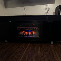 Tv Stand Enterprise Console With Fire Place ! 